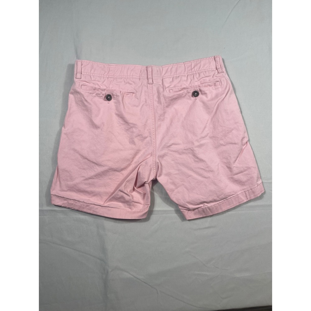 True Craft Mens Chino Shorts Pink Pastel Cotton Twill Flat Front Size 34W - Picture 3 of 3